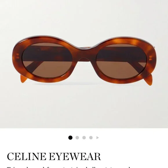 CELINE Triomphe Sunglasses in Tortoiseshell - Picture 5 of 6